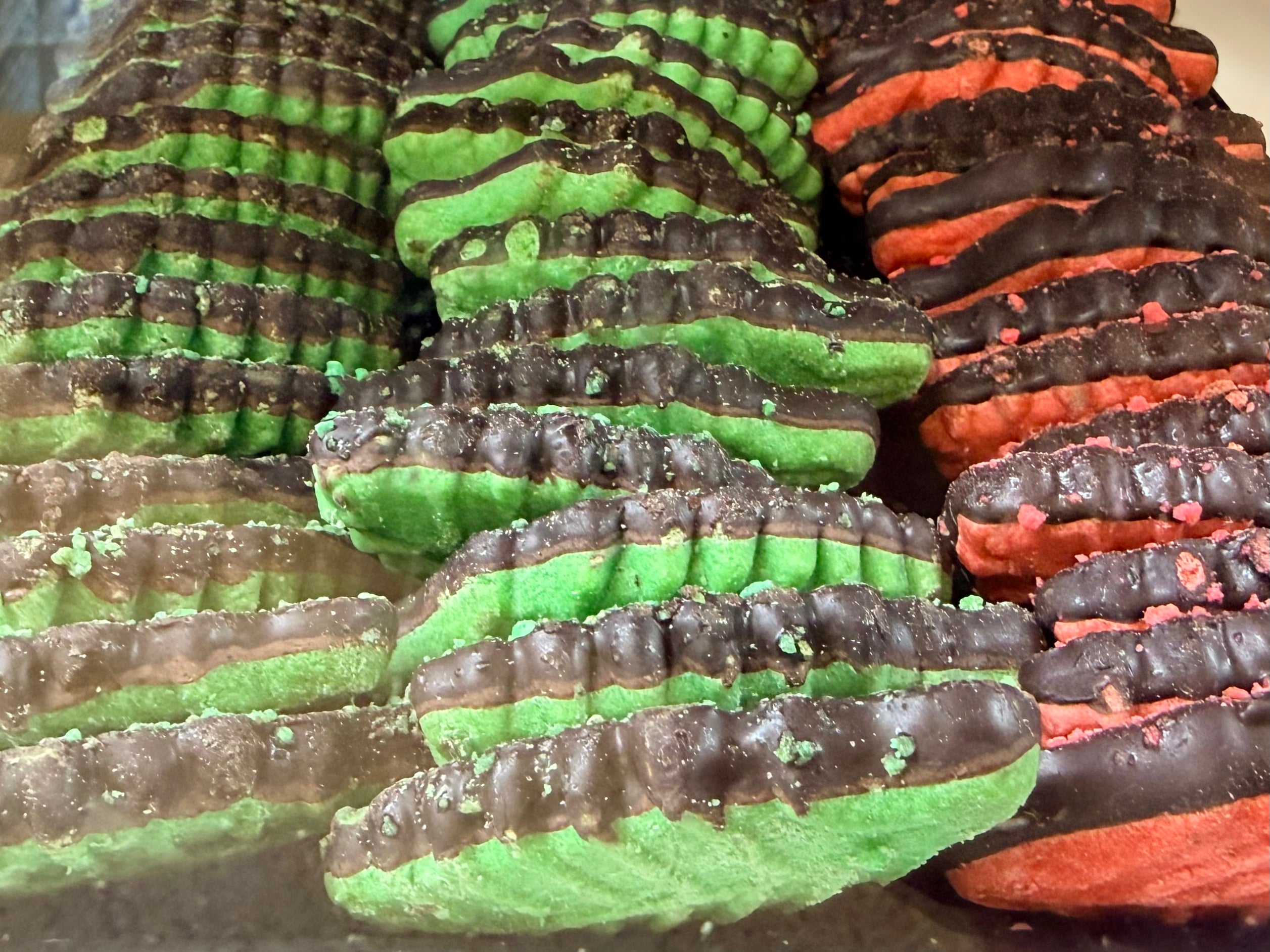 Red & Green Leaf Cookies