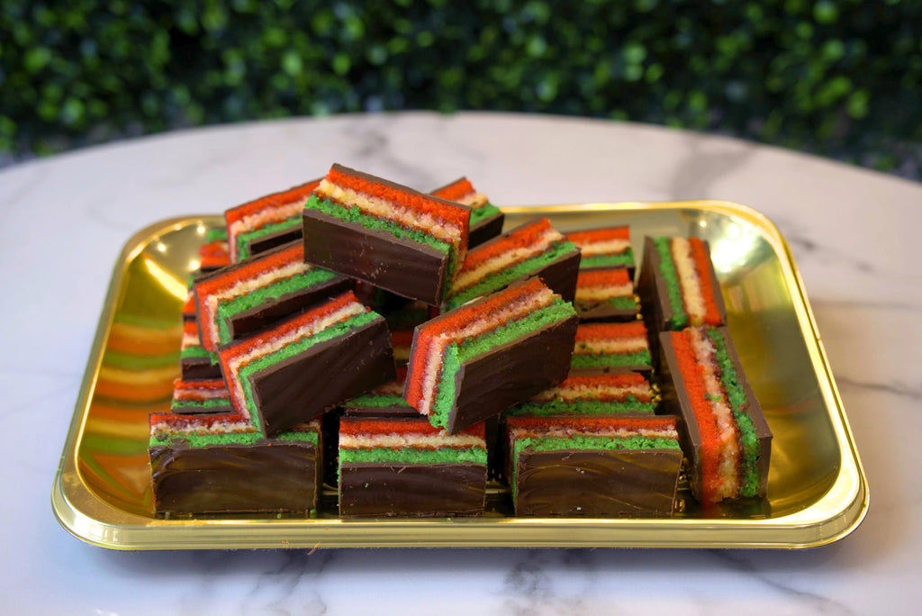 Rainbow Cookies (Italian Tricolor Cookies)