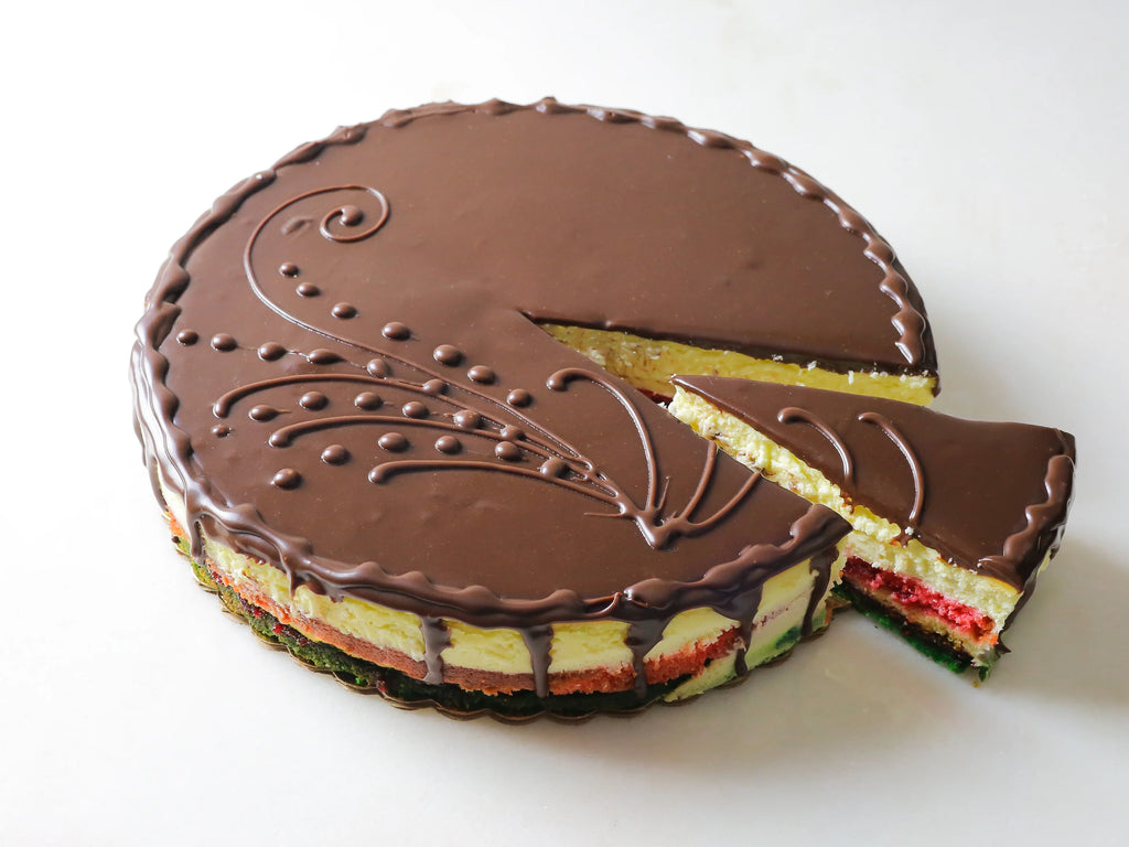 Rainbow Cookie Cheesecake