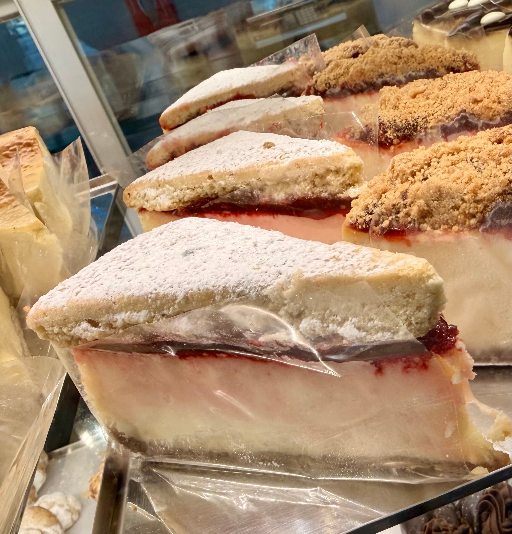 Raspberry Linzer Tart Cheesecake