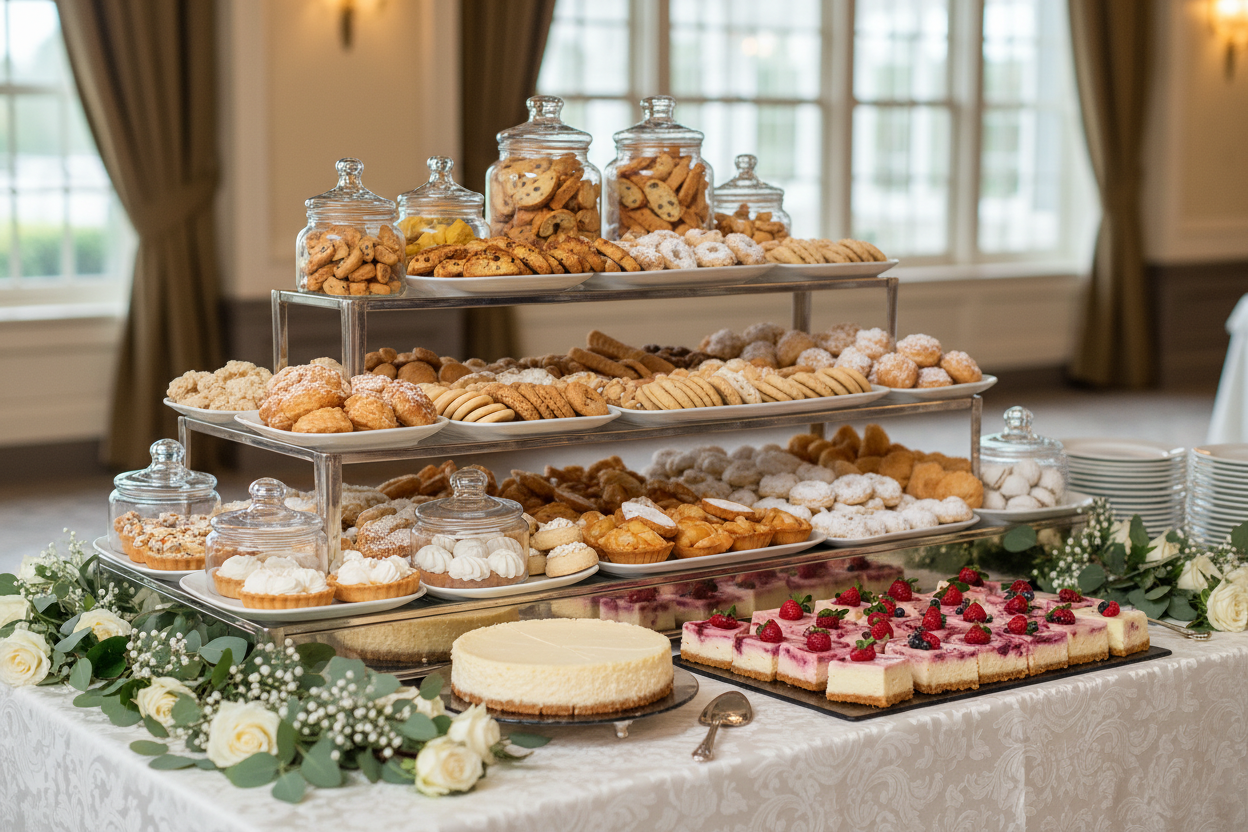 Wedding reception catering display